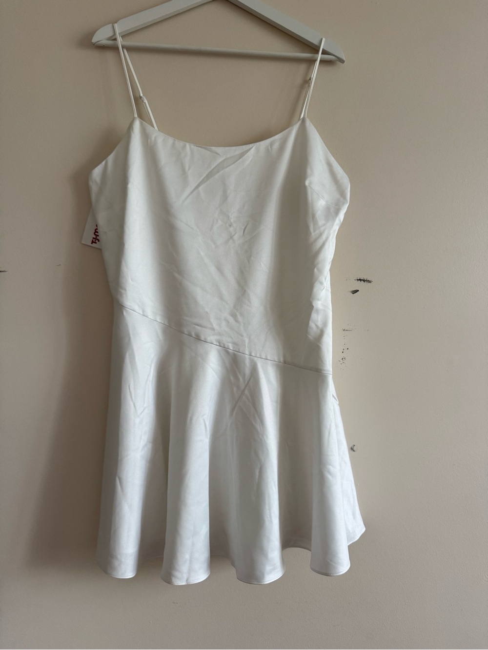 Abercrombie & Fitch White Spaghetti Strap Flared Mini Dress